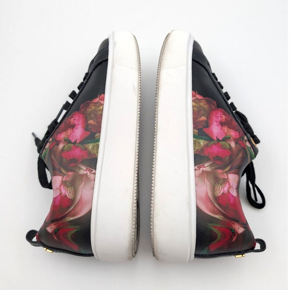 Ted Baker Avery Floral Platform Sneaker Shoes Women's Black Size US6.5 EU37 - Picture 9 of 10